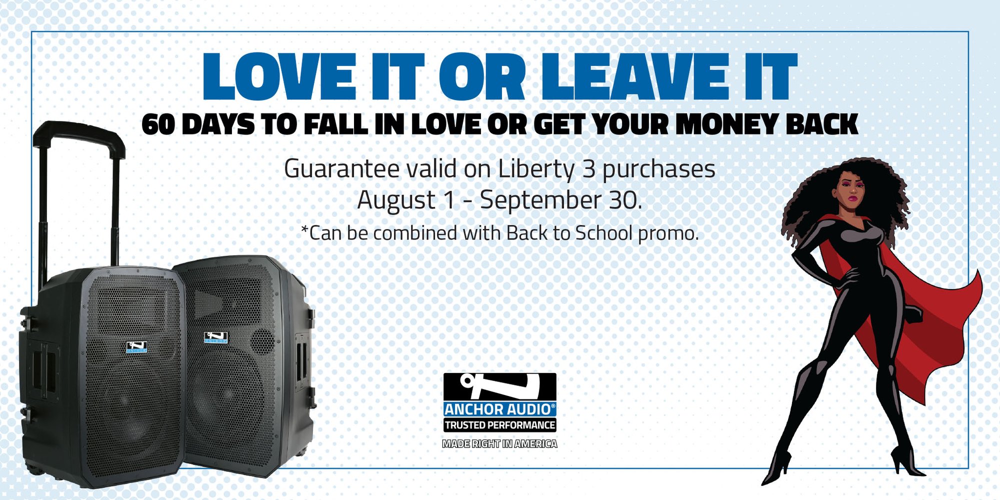 Liberty 3 Portable PA System 60 Day Guarantee